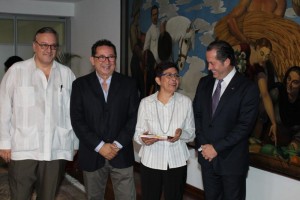 Sergio Dahbar, Francisco Suniaga, Myriam Fernandes viuda de llorens, Juan Carlos Escotet