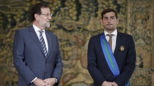 Iker Casillas junto al Presidente Mariano Rajoy