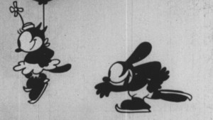 El conejo Oswald en el corto "Cascabeles del trineo"