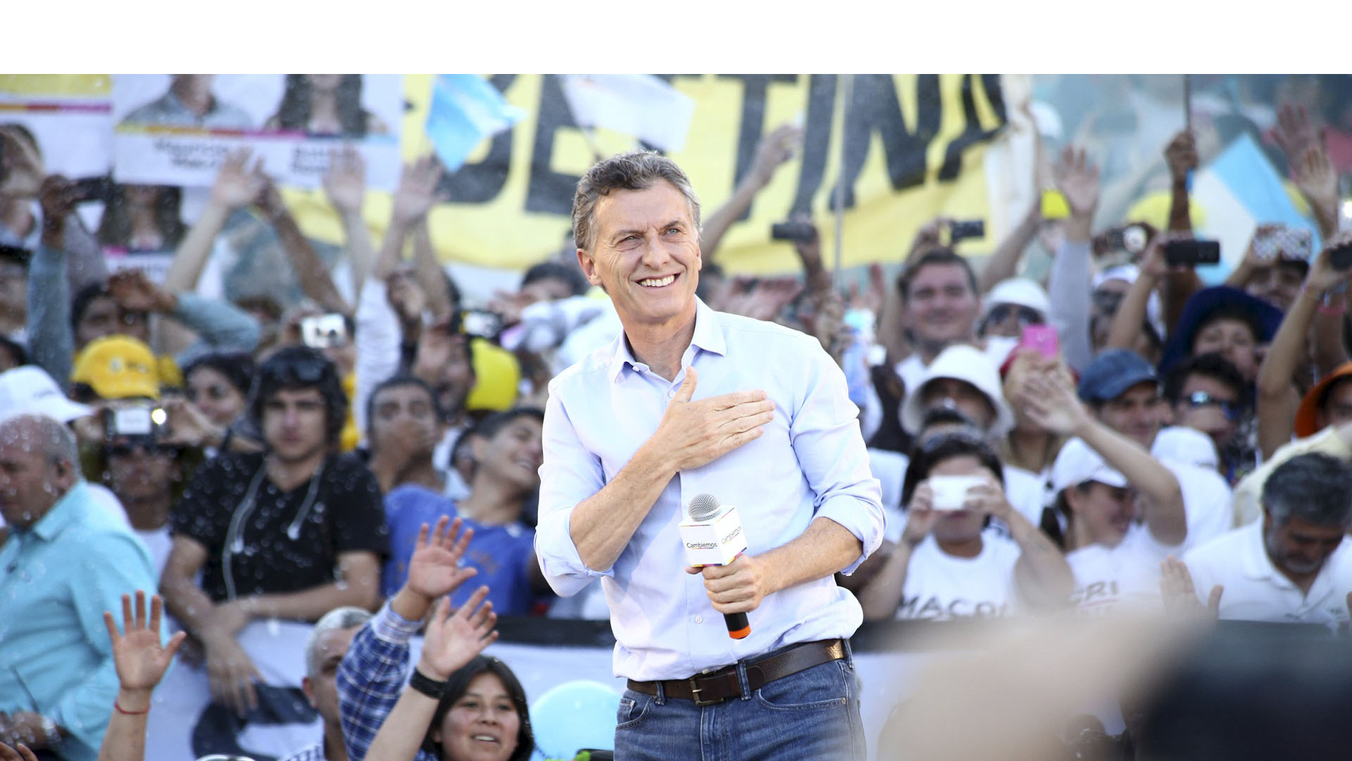 Mauricio Macri del frente opositor Cambiemos ganó con un 53,19% de los votos