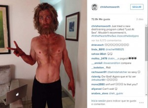 Chris Hemsworth adelgaza drásticamente