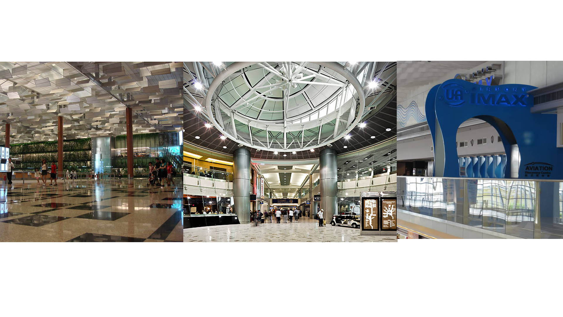 Los aeropuertos de Hong Kong, Singapur y Miami cuentan con salas de proyección para el disfrute de sus pasajeros