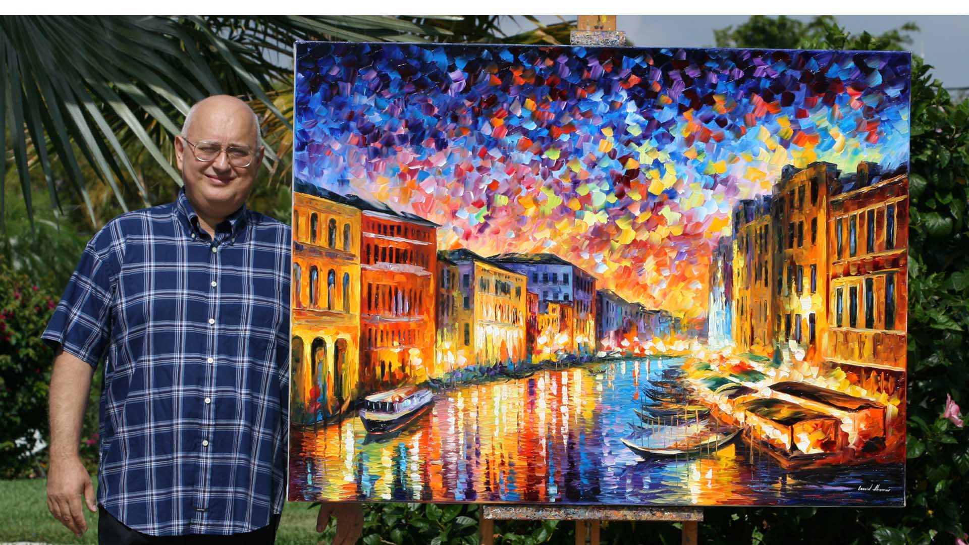 Leonid Afremov, es un artista bielorruso que se volvió famoso por su técnica a la hora de pintar paisajes coloridos que inspiran positivismo