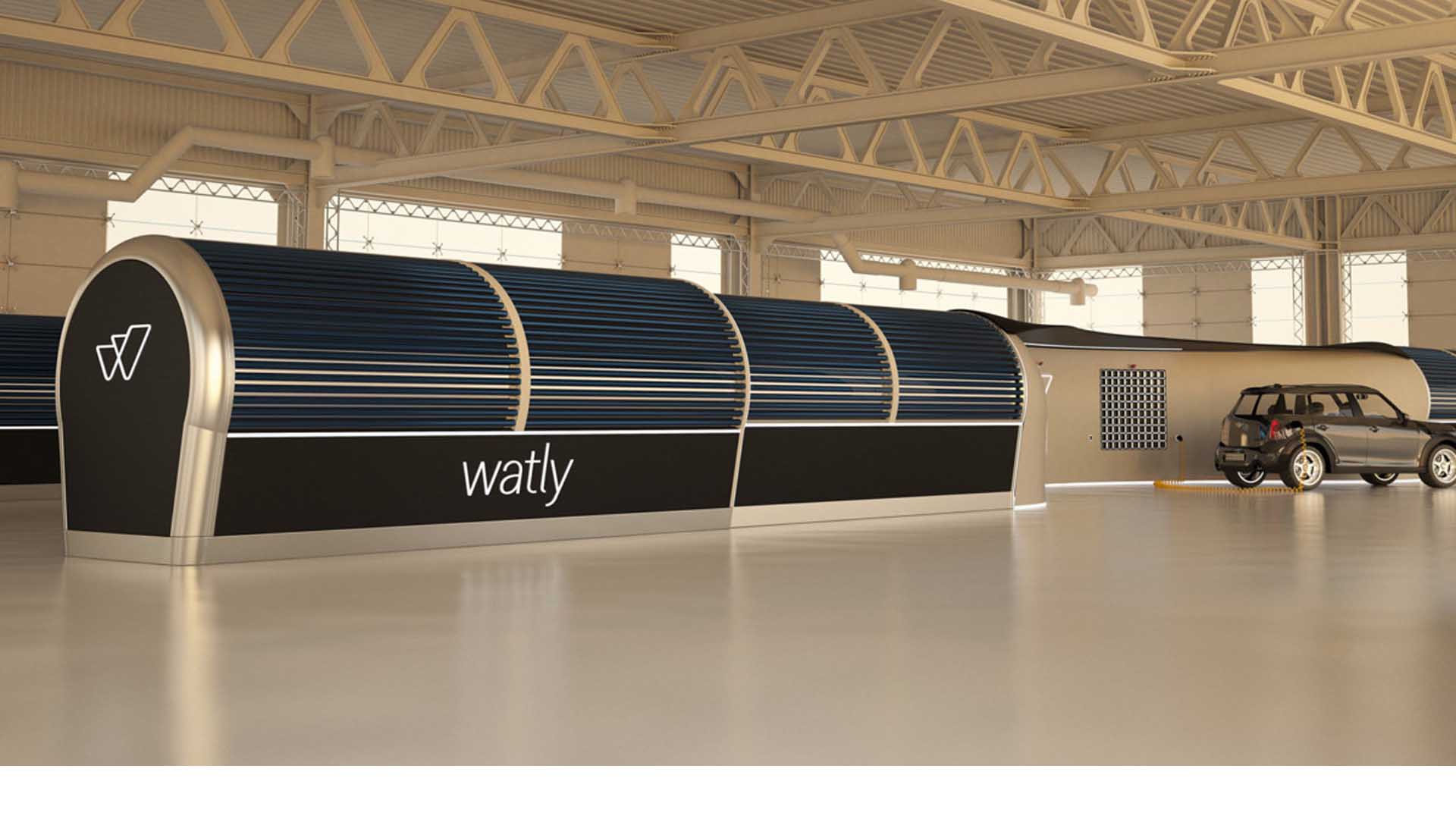 A través de paneles solares, "Watly" proporcionaría electricidad, internet y agua potable