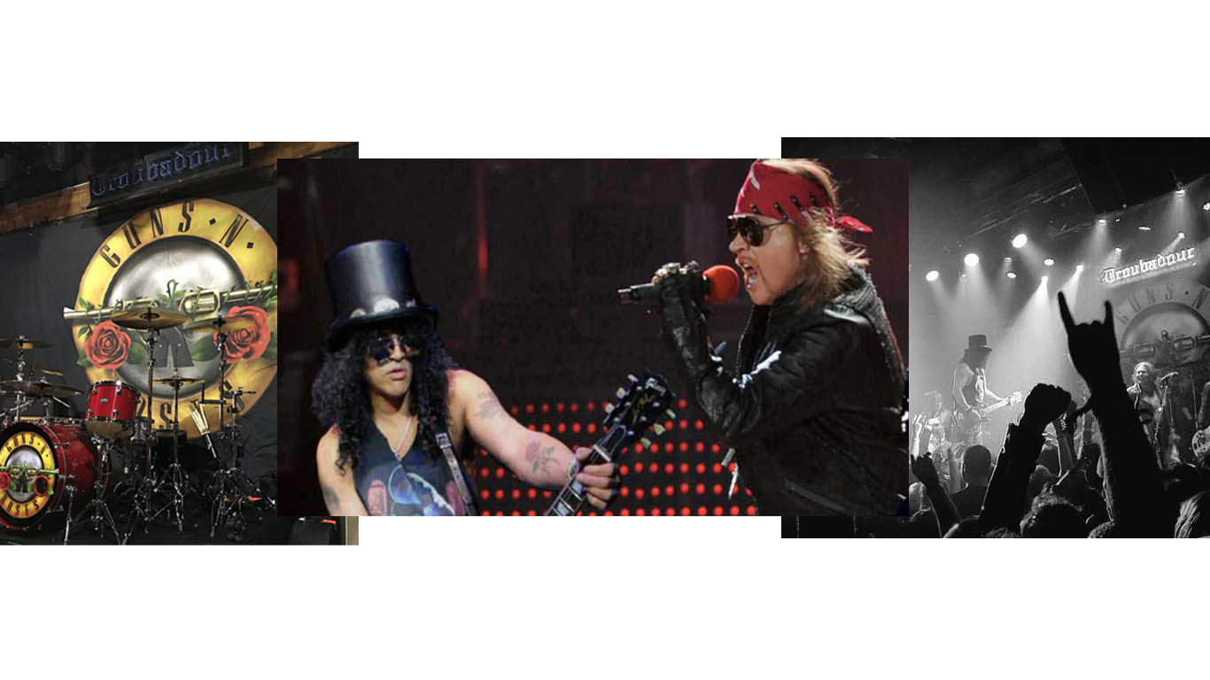 Axl Rose, Slash y Duff McKagan se presentaron en el club Troubadour de Los Ángeles