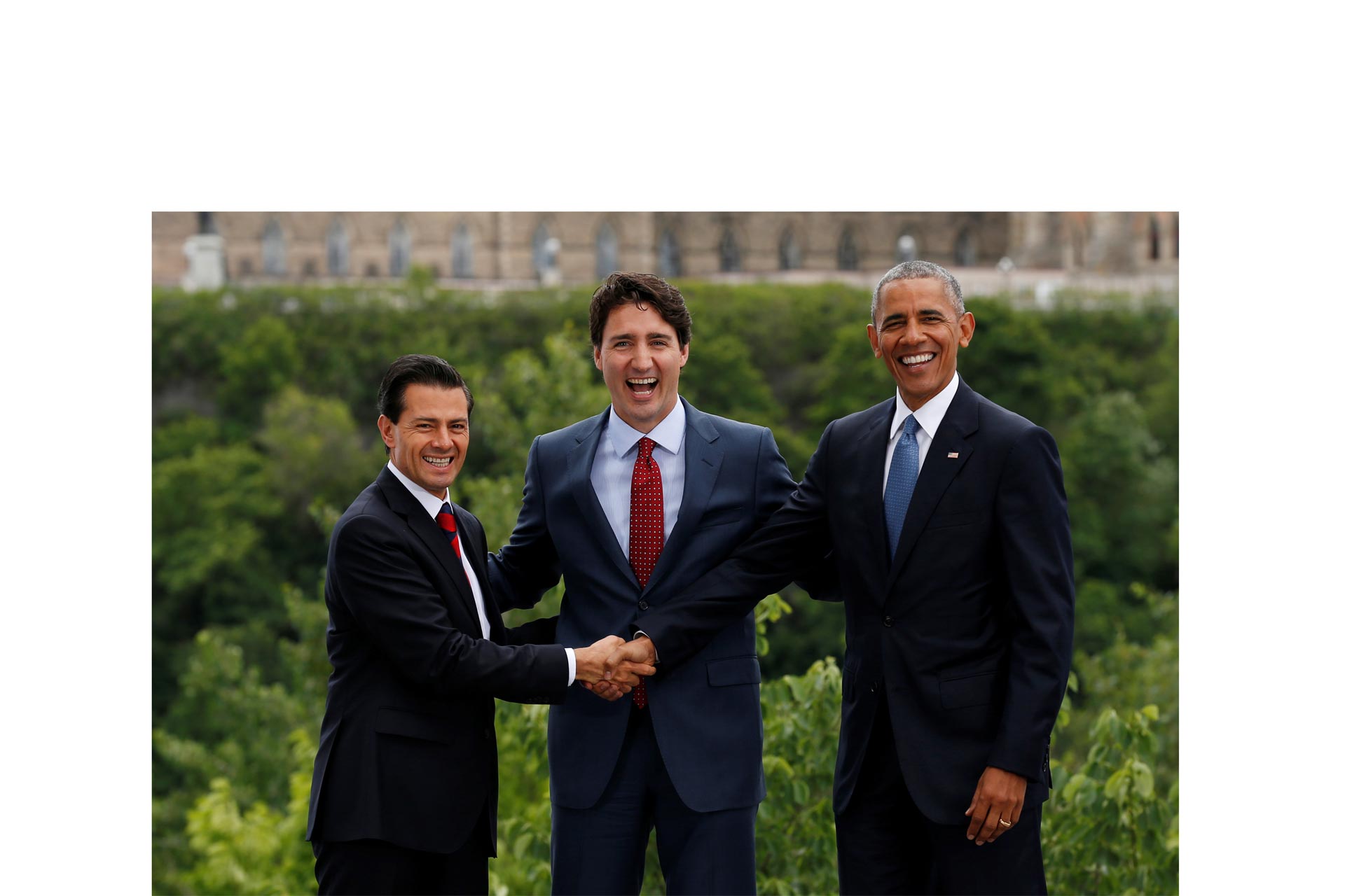 Barack Obama, Justin Trudeau y Enrique Peña Nieto, se comprometieron a facilitar el comercio entre sus países