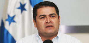 Mandatario hondureño, Juan Orlando Hernández