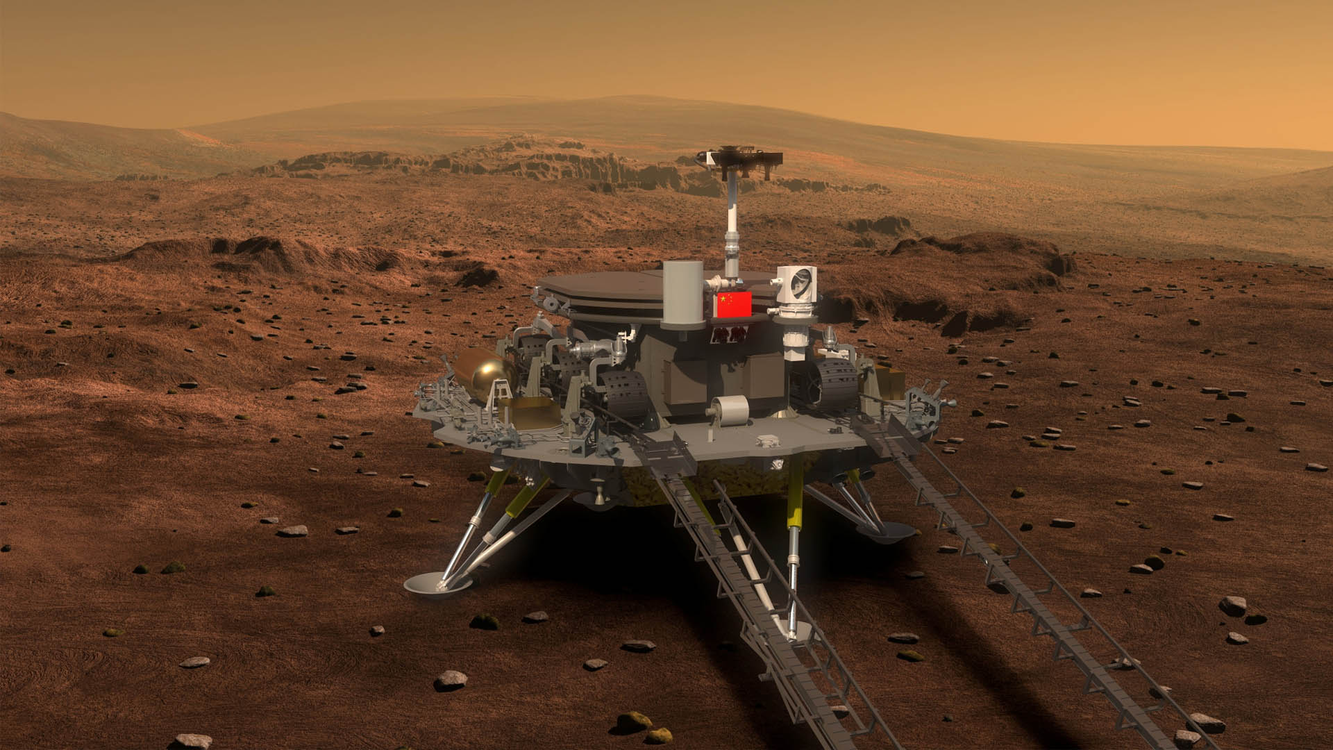 China publicó imágenes de un vehículo de exploración que irá a una misión en Marte para 2020