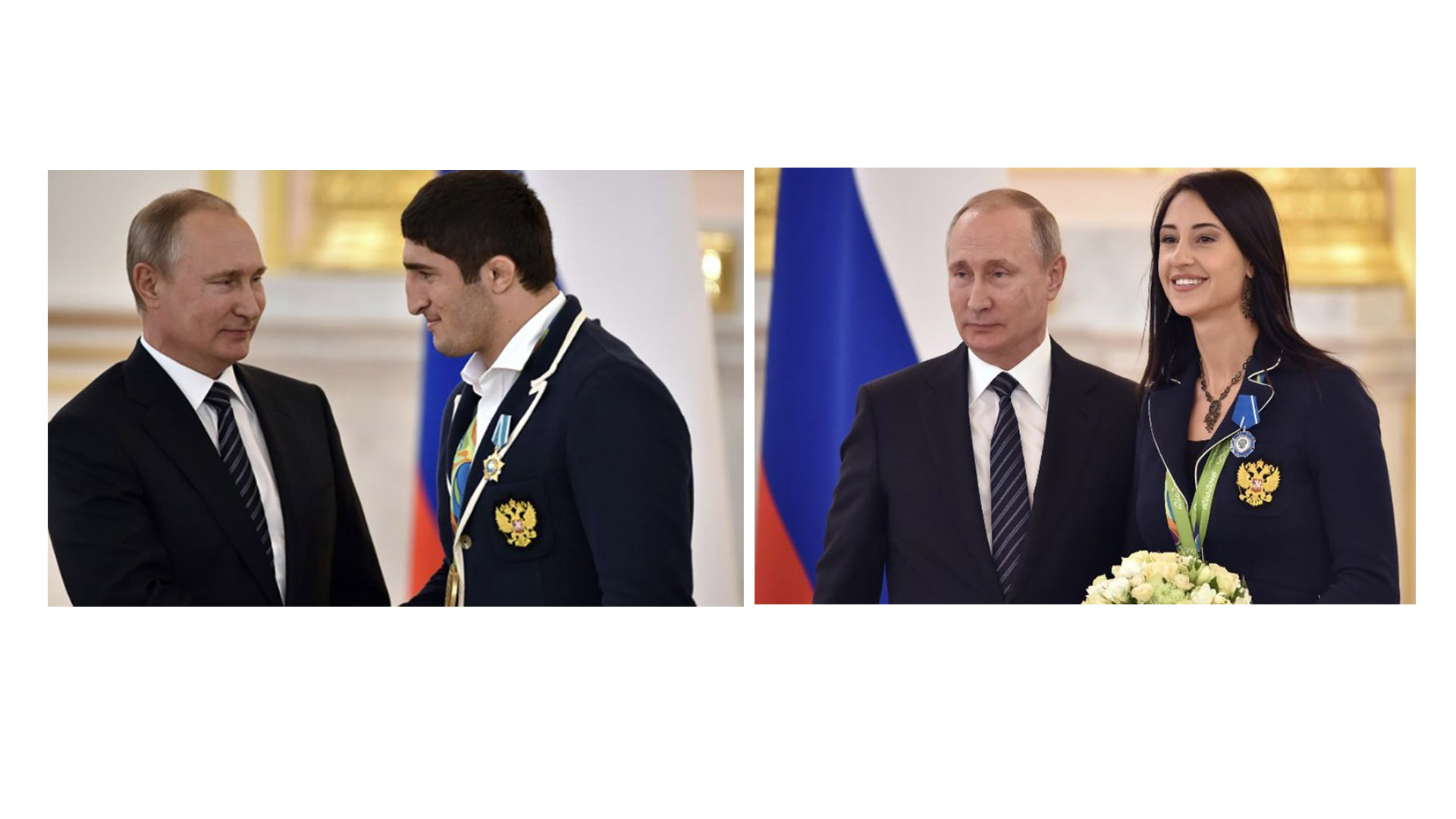 El presidente de Rusia, Vladímir Putin también entregó la Orden de Honor y Orden a la Amistad a los atletas en distintas disciplinas