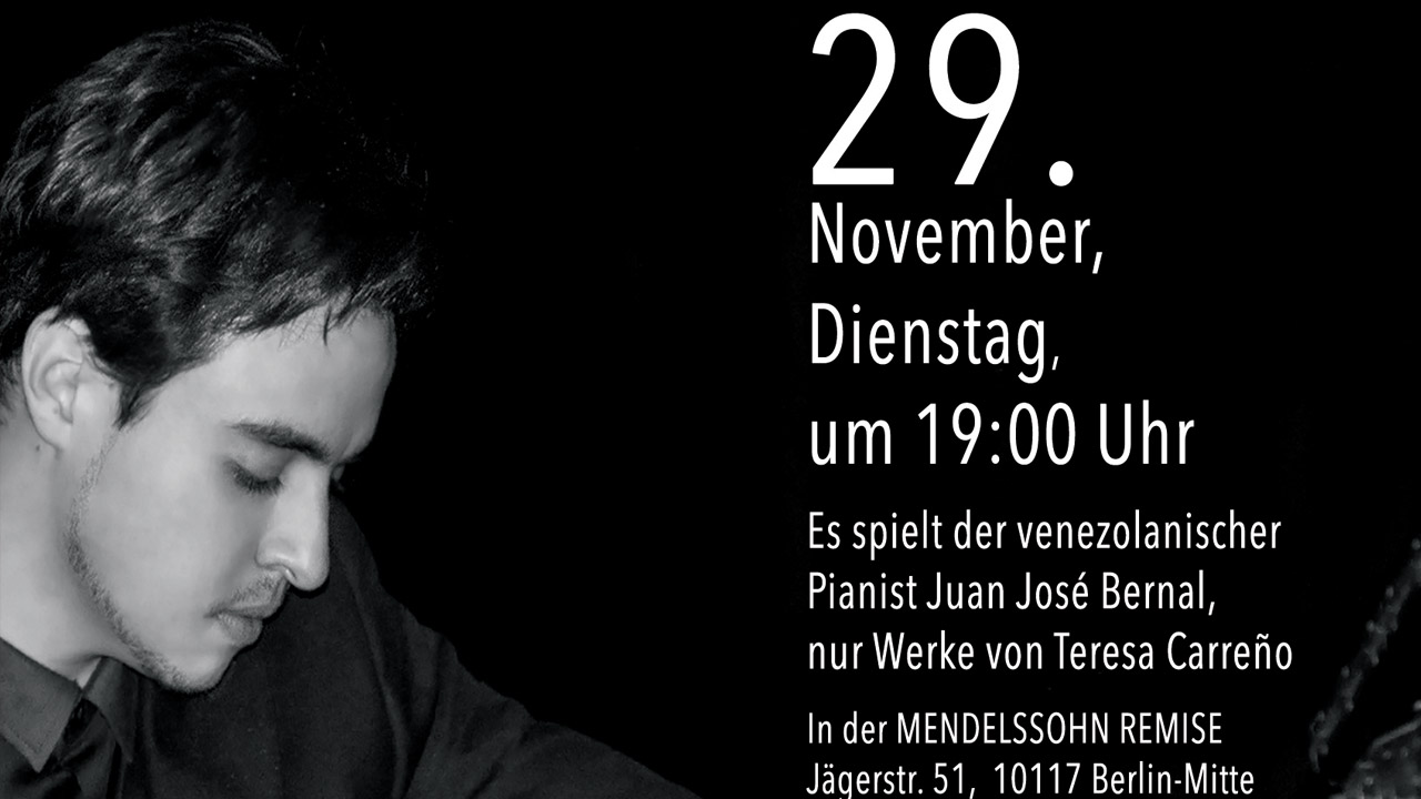 El músico Juan José Bernal estará presentándose en la mítica sala de Mendelssonh Remise ubicada en Berlín