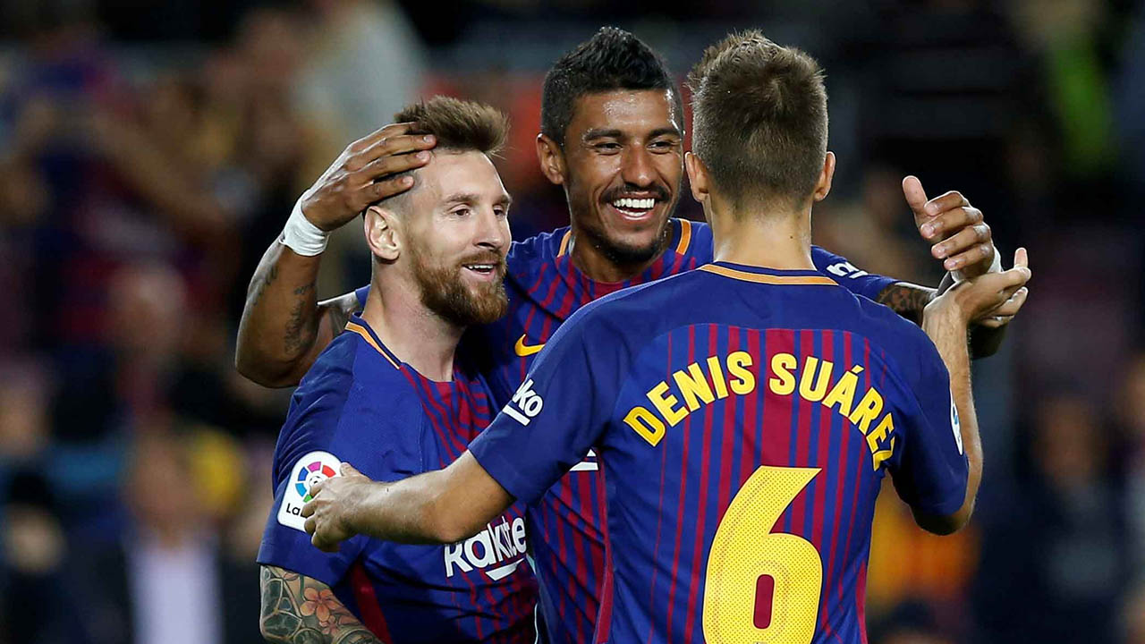 El conjunto catalán goleó por 6-1 al Éibar en el estadio Camp Nou por la quinta jornada de la Liga española