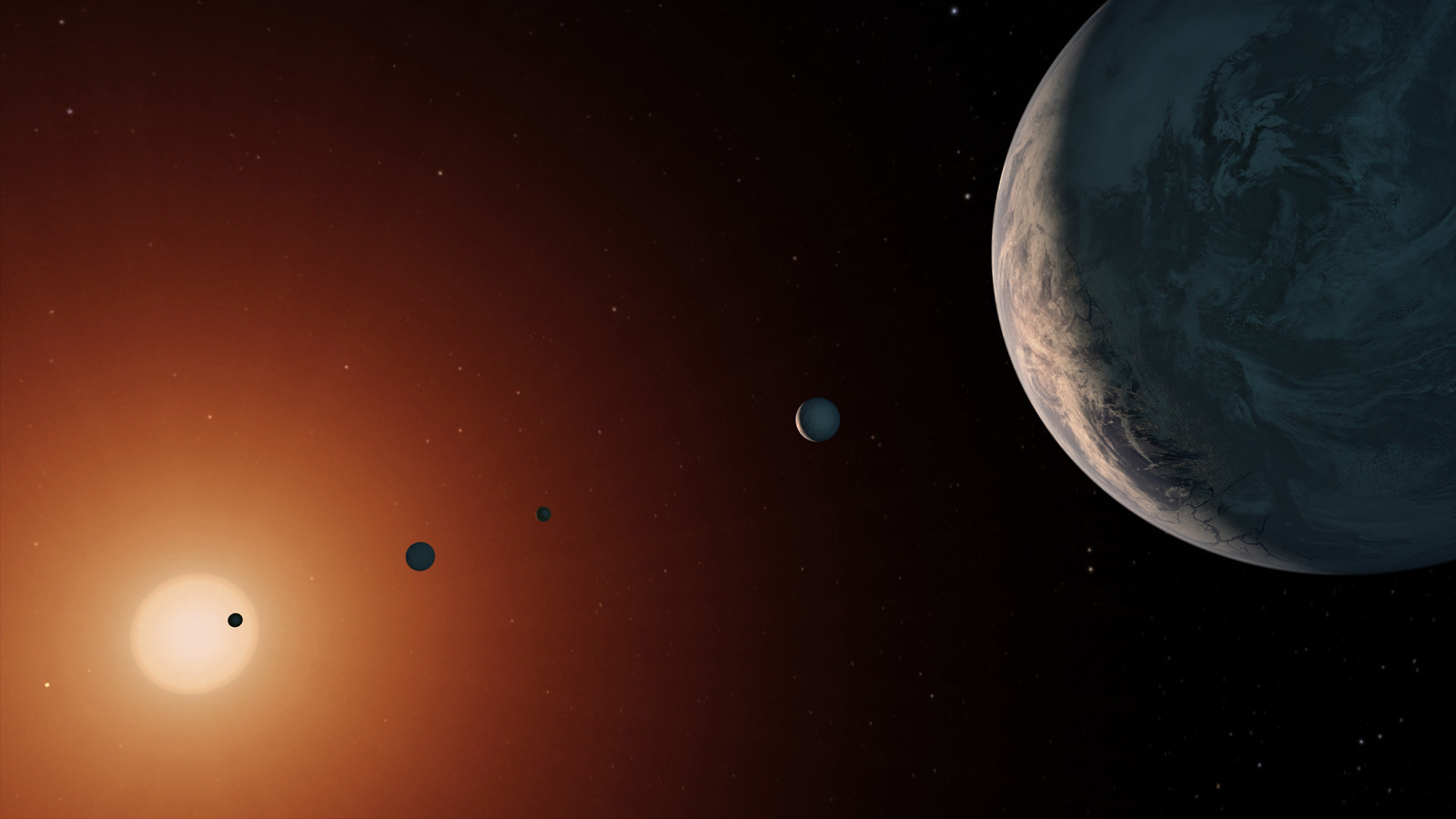 Investigadores descubrieron que cinco de los planetas podrían ser capaces de albergar agua en la superficie, en mayor o menor medida