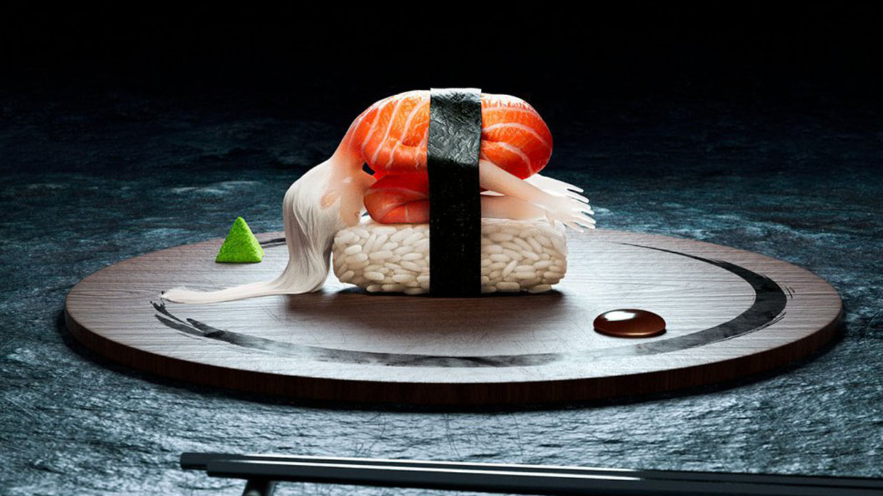Este sushi fue hecho en Estados Unidos