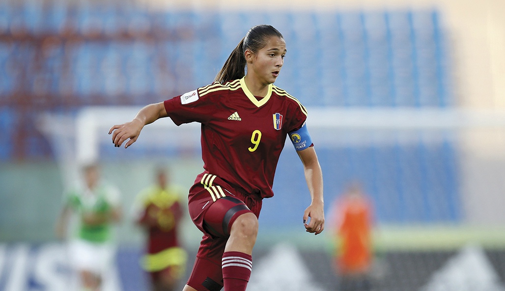 La venezolana Deyna Castellanos logró anotar el primer y único gol del partido ante Uruguay en el Campeonato Suramericano Femenino de Fútbol Sub-20