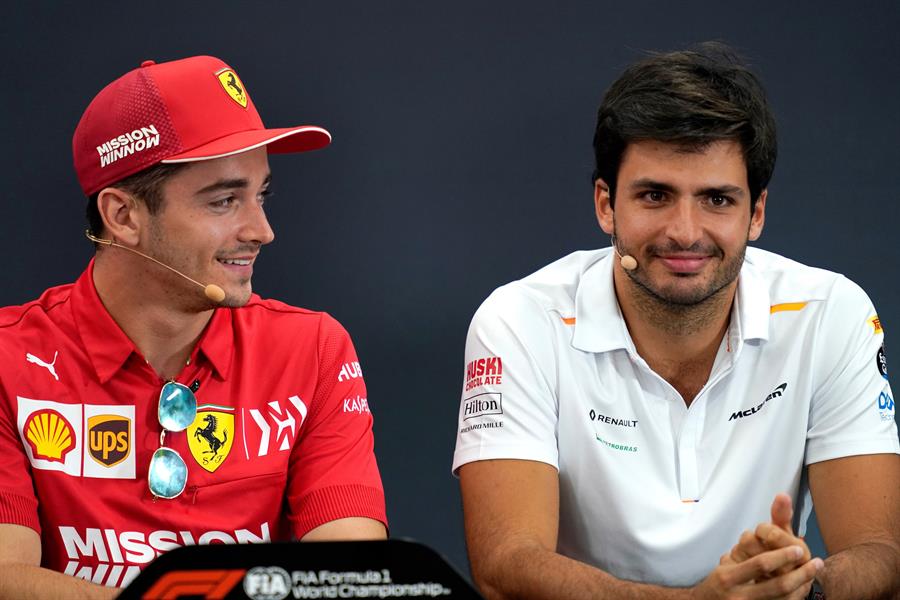 Charles Leclerc y Carlos Sainz