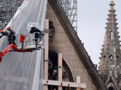 Continúan labores de restauración de la catedral de Notre Dame en París