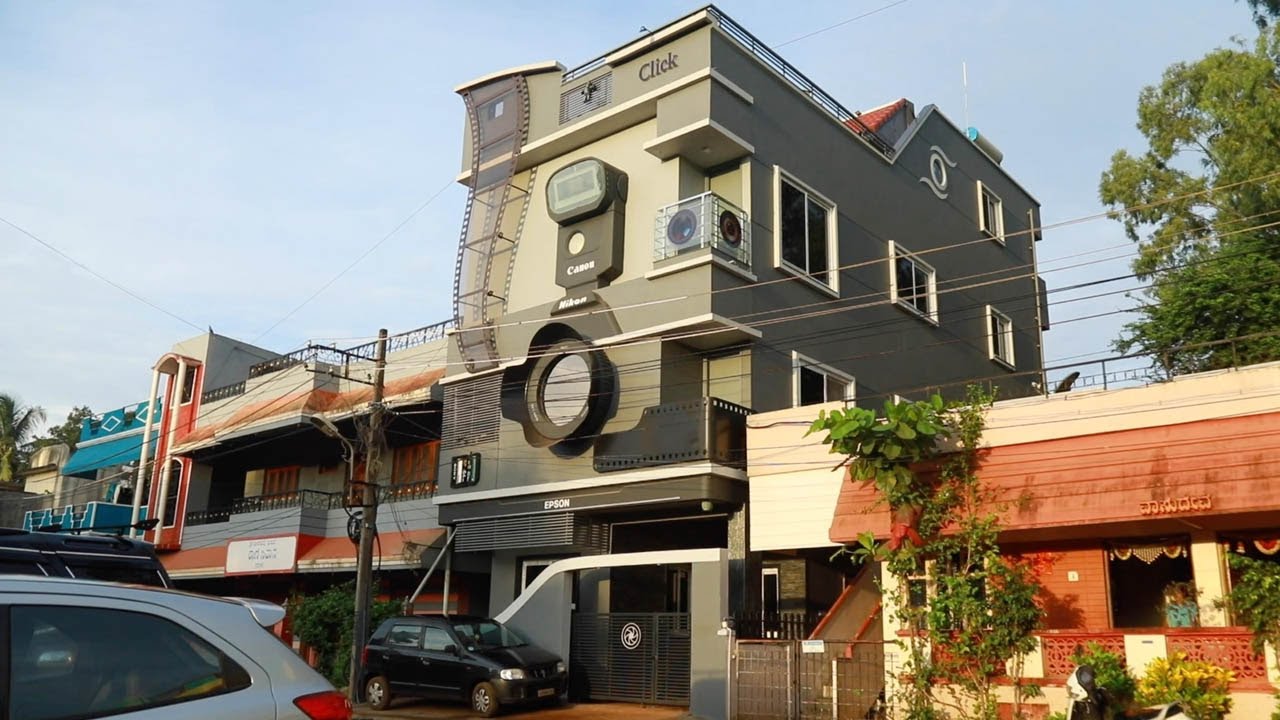 Pasión por el arte: Fotógrafo construyó su hogar con forma de cámara