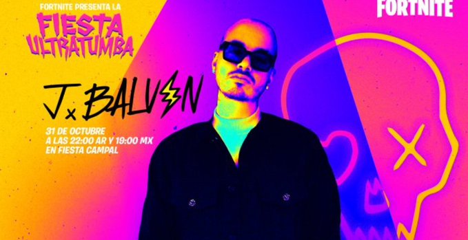 J Balvin encabezará la Fiesta Ultratumba de Fortnite