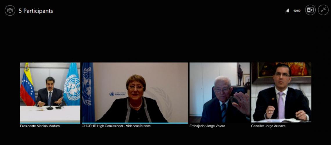 Maduro y Bachelet dialogan tras informe crítico de la ONU sobre Venezuela