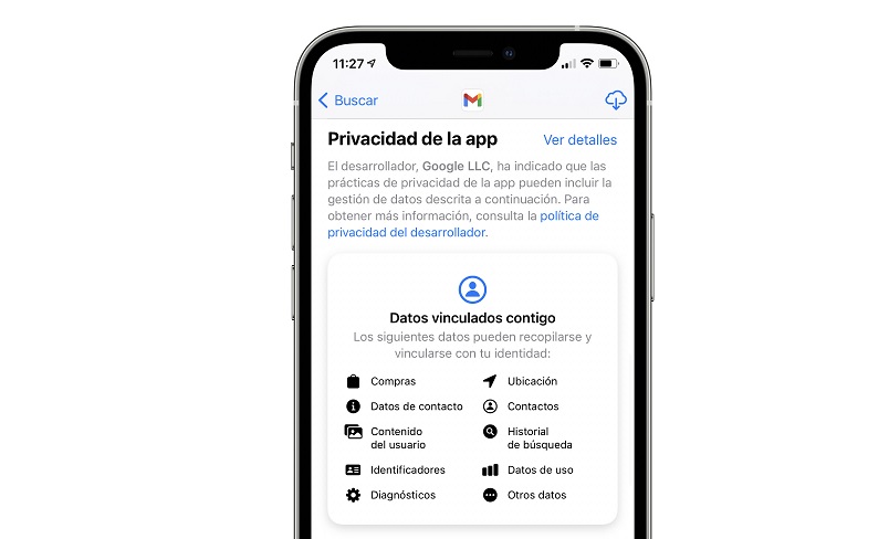 El Sumario - Gmail incluye etiquetas de privacidad para iOS