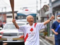 Un superviviente destelló en el “Relevo de La Antorcha” en Nagasaki