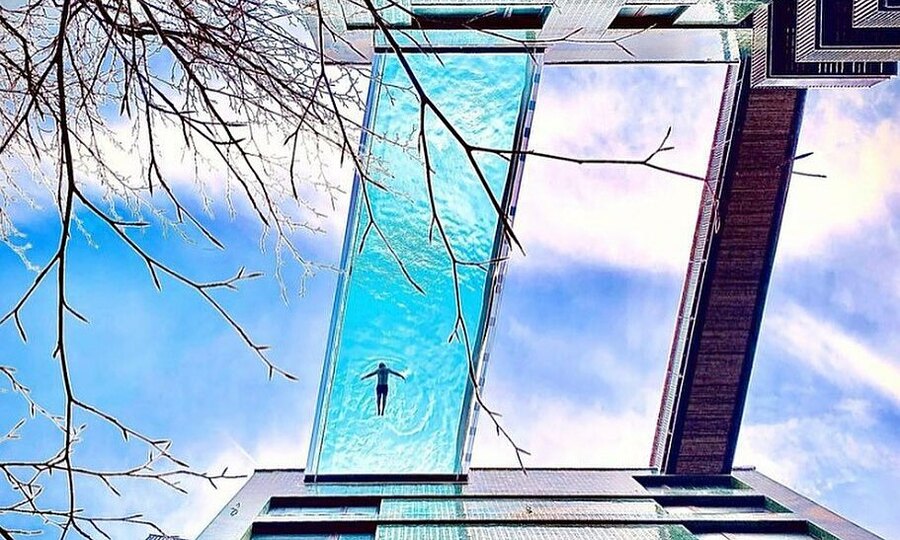 El Sumario - Sky Pool, la piscina construida a 35 metros de altura en Londres