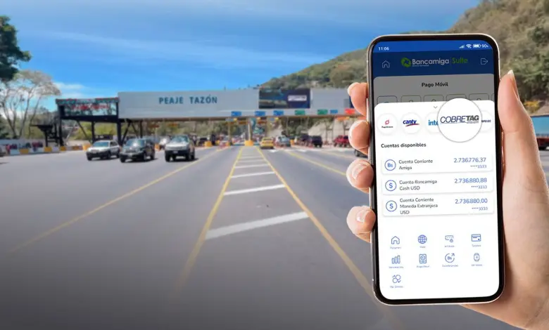 Imagen referencial - Peaje - Pago con Bancamiga
