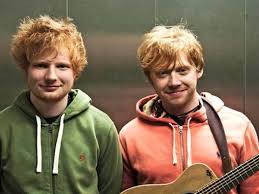 Rupert Grint y Ed Sheeran