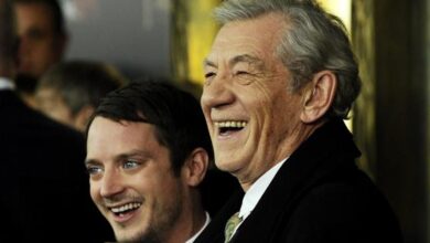 Ian McKellen y Elijah Wood