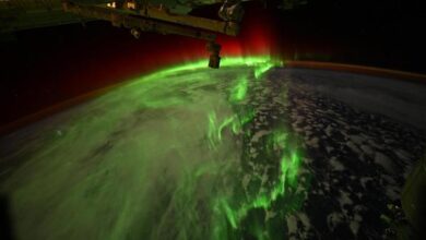 Astronautas de la NASA publican imágenes de auroras australes desde la estación espacial